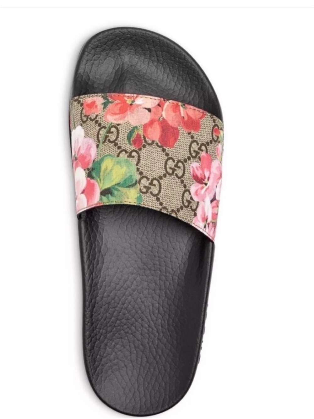 Authentic Gucci Bloom Floral GG Slide Sandals - Red, Pink, Green - Picture 4 of 4